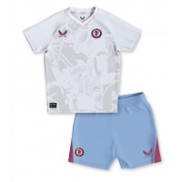 Camiseta Aston Villa Segunda Equipación Replica 2023-24 para niños mangas cortas (+ Pantalones cortos)